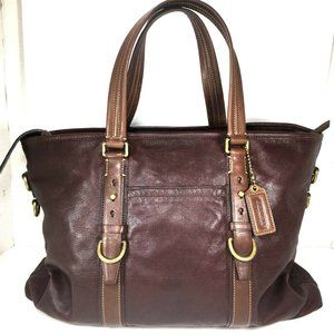 Coach Brown Soft Leather Tote Bag - Missing Strap